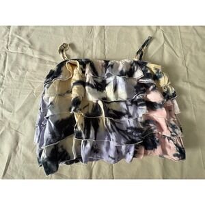 Vintage Havana Girls Ruffle/Tiered Tank Top Size L (14) Tie Dye Boho Sleeveless